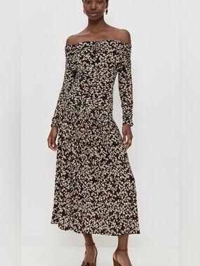 farm rio draped satin maxi dress Tropical Dream Maxi Dress